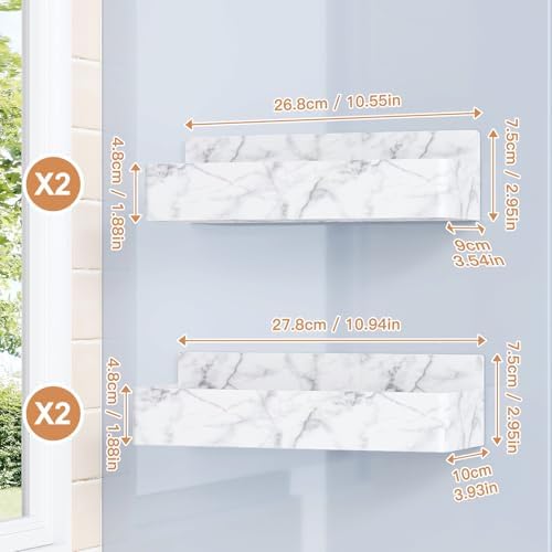 Mystozer Magnetic Spice Rack for Refrigerator Marble, 4 Pack - Image 4