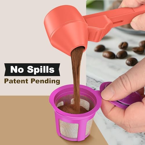 Coffee Scoop & Funnel for Reusable K Cup Refillable Coffee Pods, Coffee - Image 3