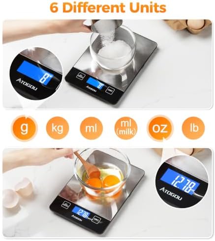 Atogou Food Scale - 33lb Digital Kitchen Scale Ounces Grams - Image 6