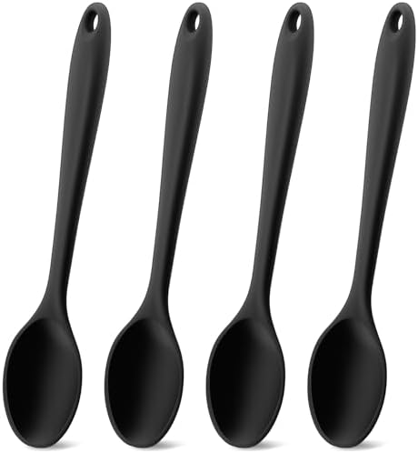 Silicone Spoons for Cooking, Mixing and Stirring by Libemskix