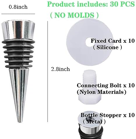 10 Pcs Wine Stoppers with Screw Fitting Accessories Set - Image 4