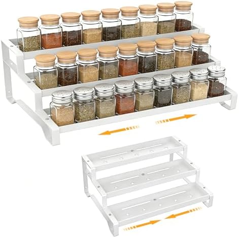 Spice Rack Organizer for Cabinet, 13-21.5" Expandable Spicy Shelf by PEEKUP