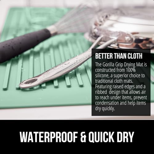 GORILLA GRIP Patented BPA-Free Silicone Dish Drying Mat - Image 3