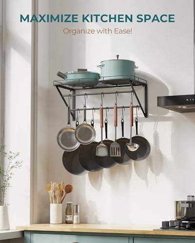 OROPY 23" Pot Rack Wall Mounted, Pot Organizer - Image 2