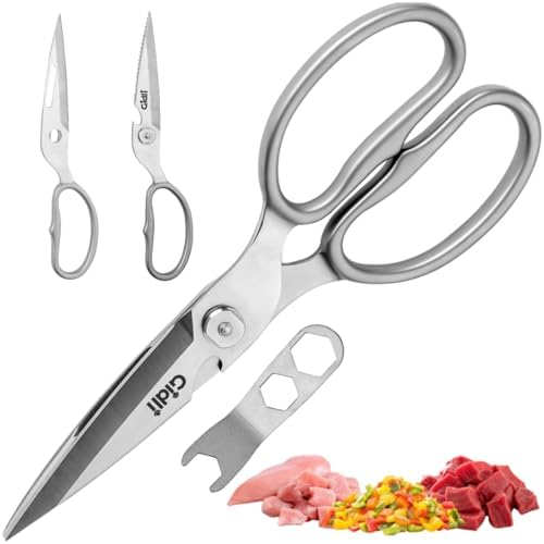 Premium Kitchen Scissors All Stainless Steel – Lifetime Replace. Warranty* by Gidli