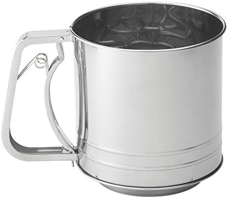 Mrs. Anderson’s Baking Hand Squeeze Flour Sifter, Stainless Steel, 5-Cup by MrsAndersonsBaking