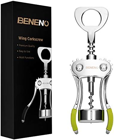 Beneno Wine Opener, Premium Wing Corkscrew Wine Bottle Opener by Beneno