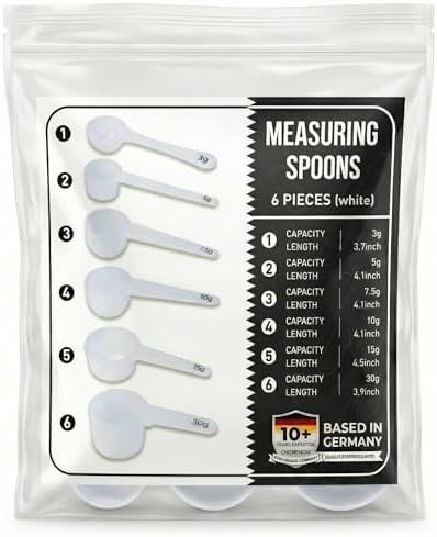 Measure spoons | measuring spoons set of 6 | exact dosing 3 gram scoop by Unknown