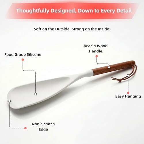 Silicone Cooking Spoon Spatula for Nonstick Cookware, Heat Resistant - Image 2