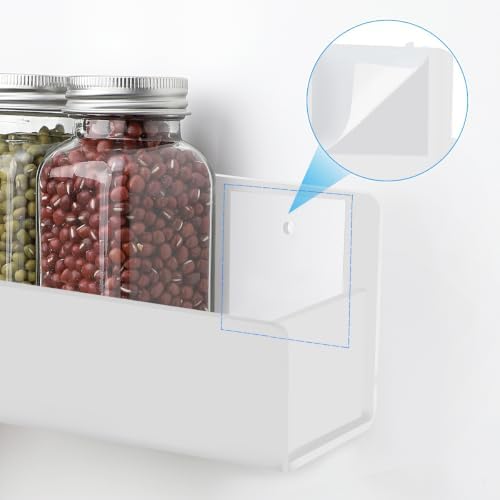 6 Inch Acrylic Spice Rack Wall Mount, 2 Pack - Image 3