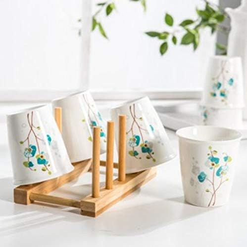Lawei Set of 6 Bamboo Dish Rack - Image 4