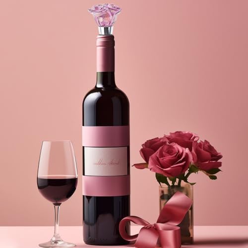 2 PACK Rose Wine Stopper, Bottle Stopper Wine Saver, Reusable Wine Corks - Image 6