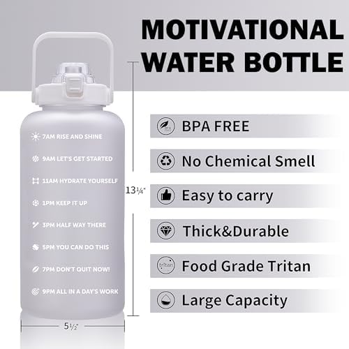ST-YIBEN 64oz, 128oz Large Motivational Water Bottle - Image 2