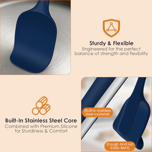 5-Piece Silicone Spatula Set, Reinforced Core & Connections - Image 6