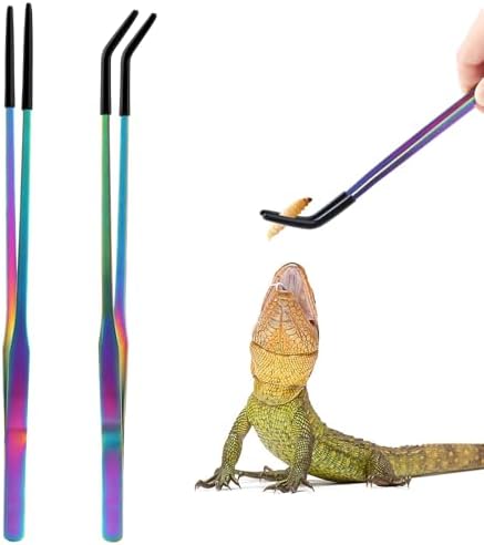 OLIISS Iridescent Reptile Feeding Tongs by TEXSENS