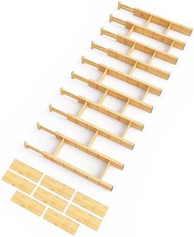 SpaceAid Bamboo Drawer Dividers by SpaceAid