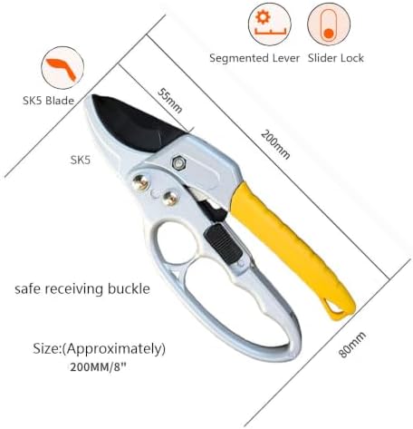 Pruning Shears, Gardening Tools Scissors, Ratcheting Pruners Heady Duty - Image 2