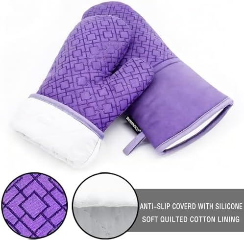 Oven Mitts and Pot Holders Sets 6pcs, Kitchen Oven Glove, High Heat Resistant - Image 3