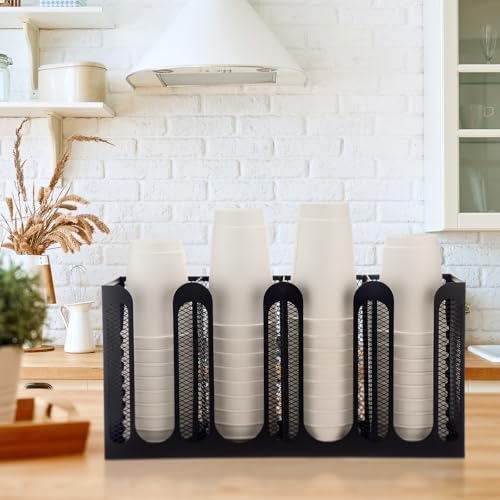 Maxcheck Cup Lid Holder, 4 Compartments, 16.1 x 4.1 x 8 Inch - Image 3