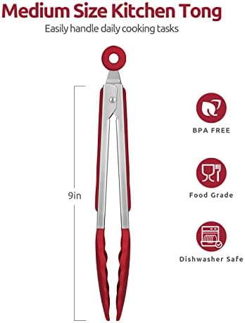 U-Taste Kitchen Tong for Cooking, 600ºF Heat-Resistant Silicone - Image 2