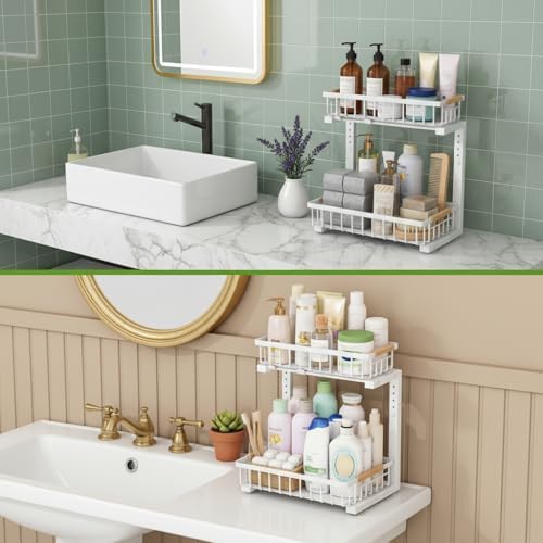 Under Sink Organizer 2 Pack, 11.7"W x 15.9"D x 13.8-16.9"H - Image 3