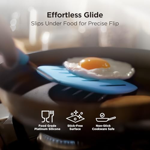 Kitchen Mama WaltzGrip Platinum Silicone Pancake Spatula Turner - Image 5