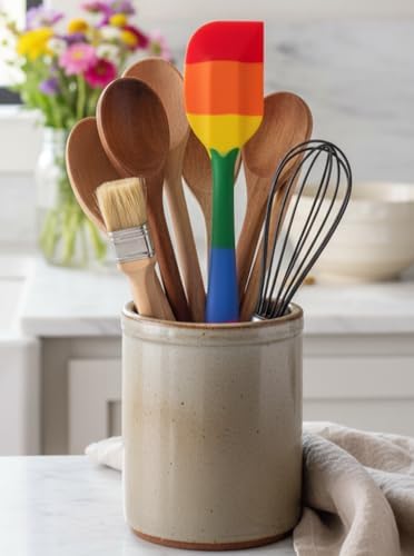 Cooking With Pride Non-Stick Scraper Spatula, Heat-Safe Silicone With Iron Core - Image 5