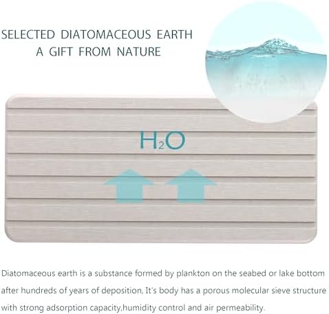 NiuYichee 2 PCS Water Absorbent diatomite Coasters, 8.3" x 4" Water Absorbing - Image 4