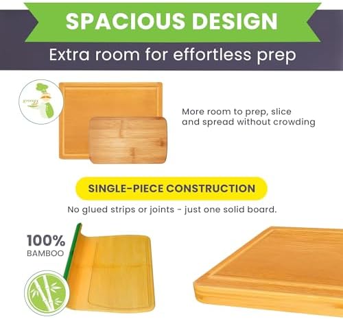 Bamboo Cutting Board – 15 Inch Wood Cutting Boards - Image 3