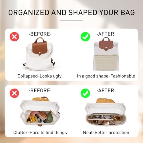 Backpack Organizer Insert for Longchamp Le Pliage M Backpack - Image 4