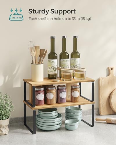 SONGMICS Cabinet Organizer Shelf, Kitchen Storage - Image 4