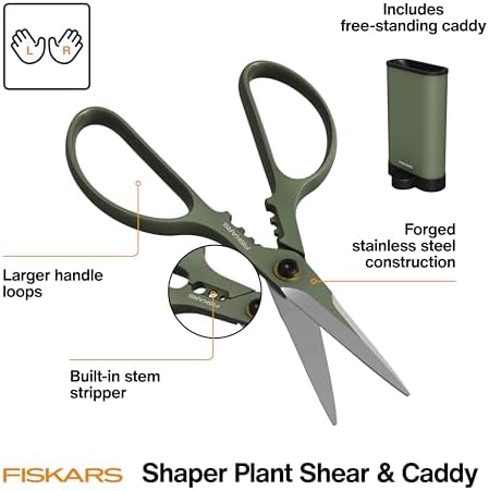 Fiskars 6" Plant Shaping Shears & Holder, Precision Indoor Gardening Snips - Image 2