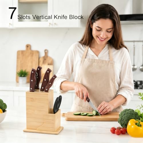 7 Slots Universal Knife Block, Kitchen Knife Holder - Image 7