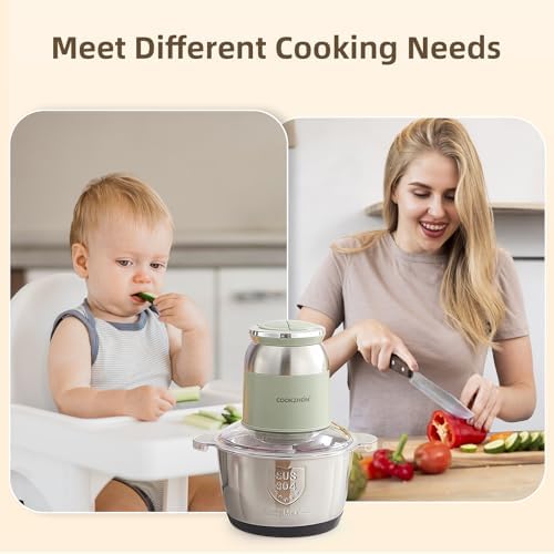 Green Food Processor, 500W Electric Meat Grinder - Image 6