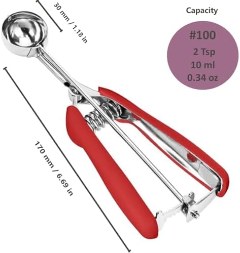 #100 Mini Cookie Scoop, 2Tsp/10ml/ 0.34oz Tbsp Cookie Dough Scoop - Image 5