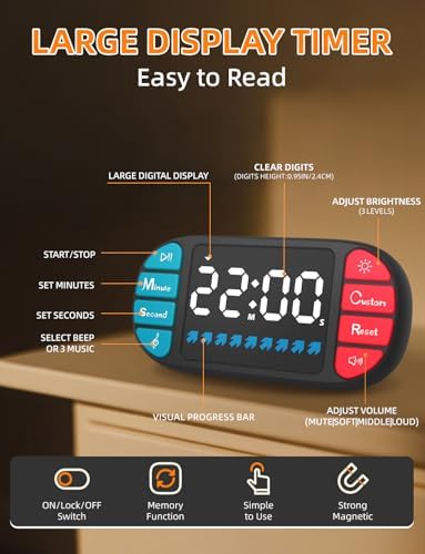 DOOMAY Magnetic Digital Kitchen Timer - Image 2