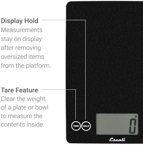 Escali Arti Glass Food Scale Digital Countertop Kitchen, Baking and Cooking - Image 3