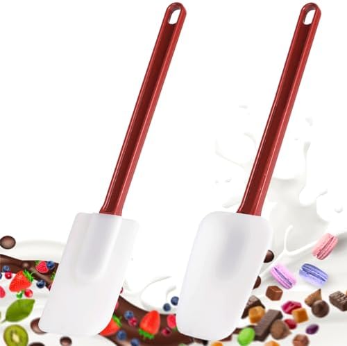 Commercial Spoonula Rubber Spatula Set, High Heat Spatula Spoon 14-Inch by masteymoh