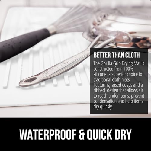 GORILLA GRIP Patented BPA-Free Silicone Dish Drying Mat - Image 3