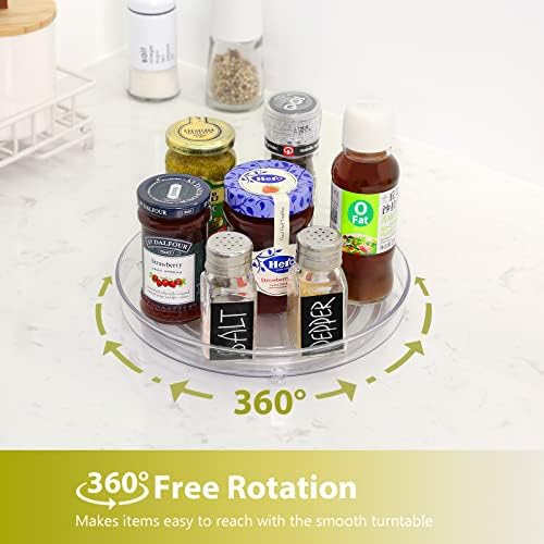 Guzon 4 Pack Lazy Susan Turntable, 9 Inch Rotating Organizer - Image 2