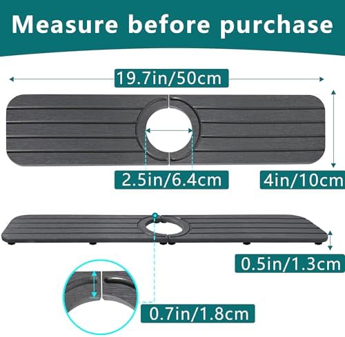Water Absorbing Stone Kitchen Sink Mat Faucet Splash Guard - Image 2