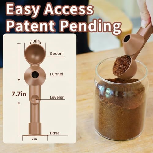 Coffee Scoop with Funnel for Ground Coffee, Protein Powder & Tea, 2 Tbsp - Image 5