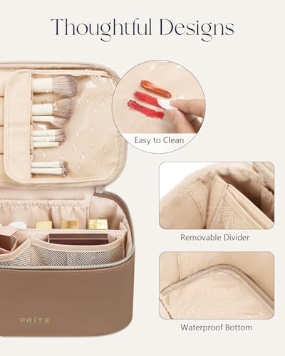 Prite Makeup Bag Travel Cosmetic Case, Toiletry Bag Organizer - Image 6