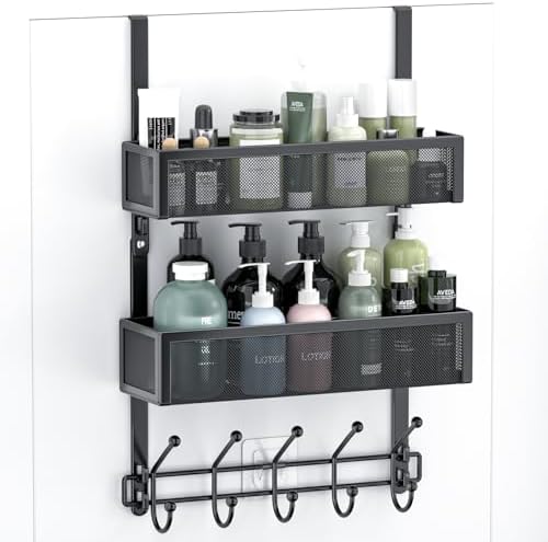 Adjustable Over The Door Hooks Organizer, Door Hanger Coat Rack by Aimeaihe
