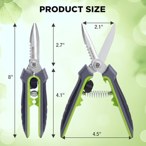 WORKPRO 8" Pruning Shears for Gardening - Image 2