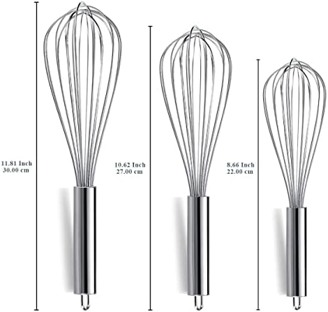 Berglander Whisk Set Pack of 3, Stainless Steel Whisks - Image 2