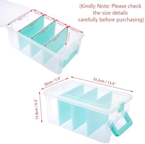 BTSKY Clear Plastic Dividing Storage Box - Image 3