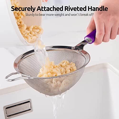 18/8 Stainless Steel Mesh Strainer: U-Taste 5.5 Inch Kitchen Fine Mesh Sieve - Image 5
