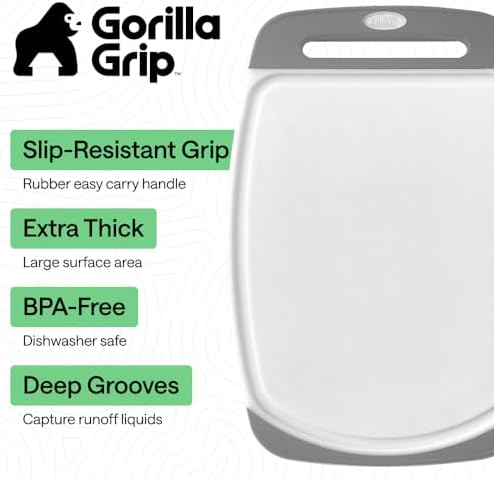 GORILLA GRIP BPA-Free Reversible Kitchen Cutting Board - Image 2