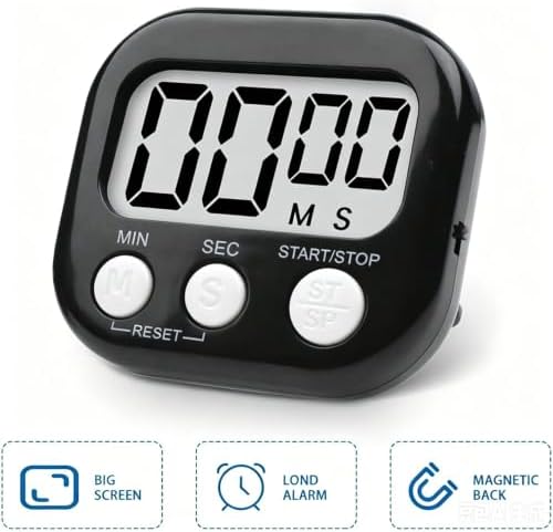 12 Pack Digital Kitchen Timer Large LCD Display Loud Alarm Strong Magnetic Stand - Image 3